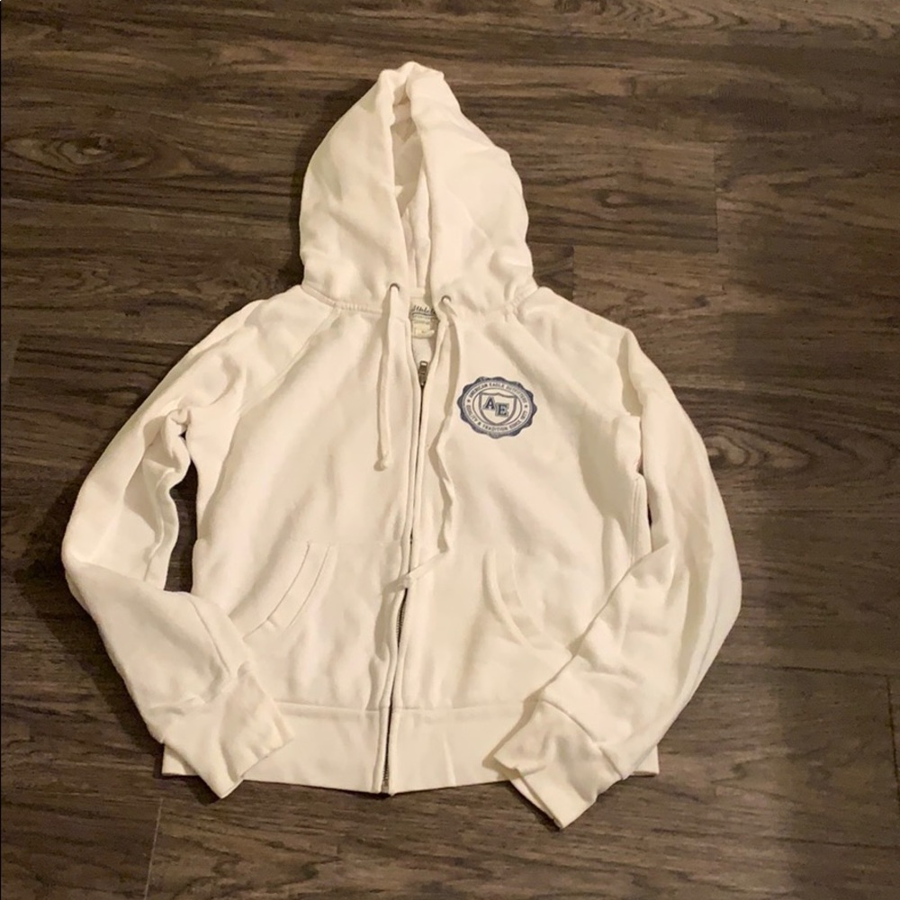 Vintage American Eagle Sz Small White Hoodie
